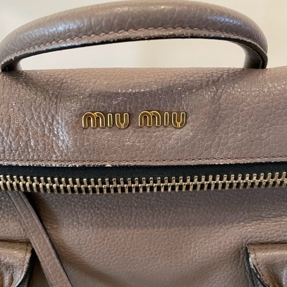 Miu Miu Fold Over Leather Bag  - damage see last photos - Picture 3 of 16